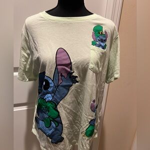 Disney Stitch Cream and Blue Tee